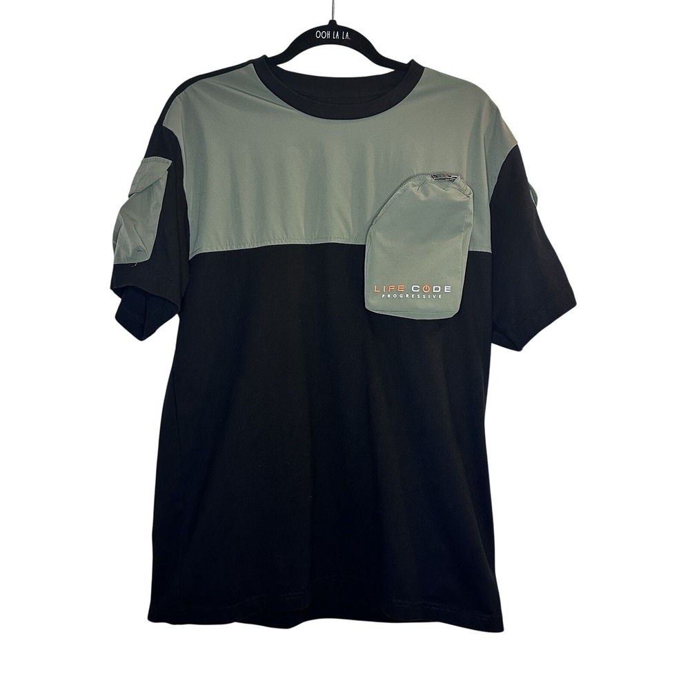 Life Code Progressive Short Sleeve Top With Sleeve & Chest Pockets Men's Size XL